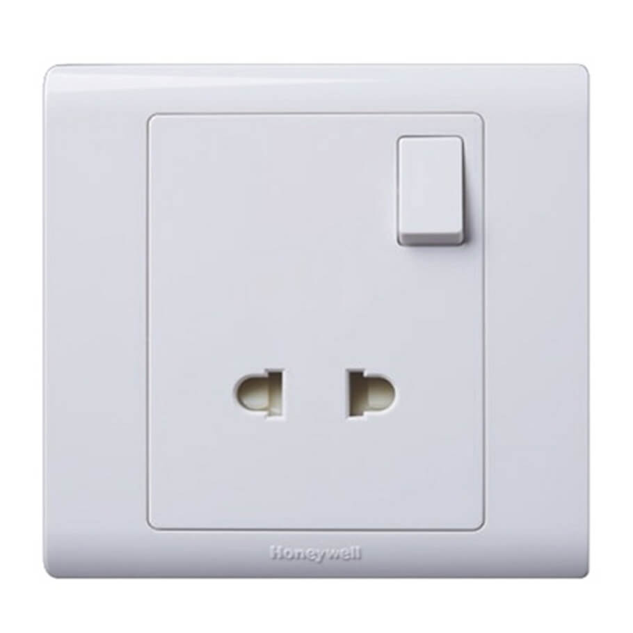Ổ cắm đơn 2 chấu 16A có công tắc HONEYWELL R8155WHI